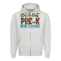Dove Grey watch out pre k here i come! Zipper Hoodie - JahusDesignShop