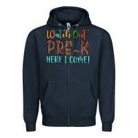Navy watch out pre k here i come! Zipper Hoodie - JahusDesignShop