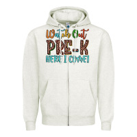Oatmeal Heather watch out pre k here i come! Zipper Hoodie - JahusDesignShop