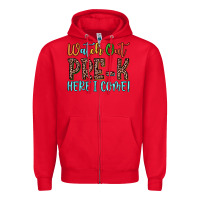 Red watch out pre k here i come! Zipper Hoodie - JahusDesignShop