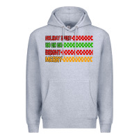 Heather Grey holiday spirit hohoho bright merry Premium Hoodie - MaliasSmallBusiness