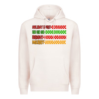 Pale Pink holiday spirit hohoho bright merry Premium Hoodie - MaliasSmallBusiness