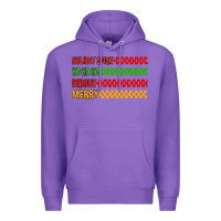 Purple holiday spirit hohoho bright merry Premium Hoodie - MaliasSmallBusiness
