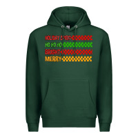 Sports Green holiday spirit hohoho bright merry Premium Hoodie - MaliasSmallBusiness