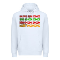 White holiday spirit hohoho bright merry Premium Hoodie - MaliasSmallBusiness