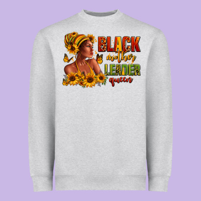 Heavyweight Sweatshirt Afro American black mother leader queen