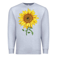 Heather Grey bambino sunflower Premium Sweatshirt - LillyAllenDesigns