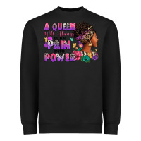 Black A queen will always turn pain into power Heavyweight Sweatshirt - RanaPortraitStore