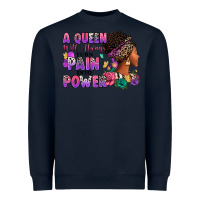 Navy A queen will always turn pain into power Heavyweight Sweatshirt - RanaPortraitStore