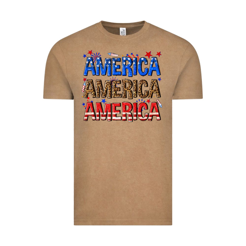 America America America Fourth Of July Vintage Tee by texasbilliewilder | Teevron