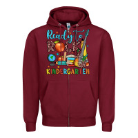Burgundy ready to rock kindergarten Zipper Hoodie - JahusDesignShop