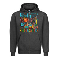Charcoal Heather ready to rock kindergarten Zipper Hoodie - JahusDesignShop