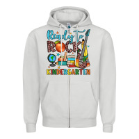 Dove Grey ready to rock kindergarten Zipper Hoodie - JahusDesignShop