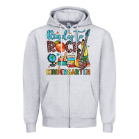 Heather Grey ready to rock kindergarten Zipper Hoodie - JahusDesignShop