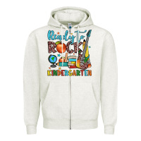 Oatmeal Heather ready to rock kindergarten Zipper Hoodie - JahusDesignShop