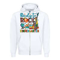 White ready to rock kindergarten Zipper Hoodie - JahusDesignShop