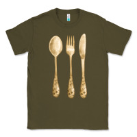 Army Green spoon fork knife fa element Classic Tee - FaDigitalArtStudio