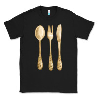 Black spoon fork knife fa element Classic Tee - FaDigitalArtStudio