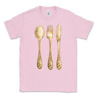 Bubblegum Pink spoon fork knife fa element Classic Tee - FaDigitalArtStudio