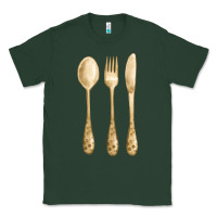 Sports Green spoon fork knife fa element Classic Tee - FaDigitalArtStudio