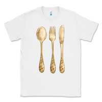 White spoon fork knife fa element Classic Tee - FaDigitalArtStudio