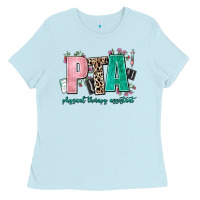 Baby Blue pta physical therapy assistant Ladies Tee - AdoDesignShop