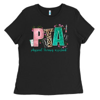 Black pta physical therapy assistant Ladies Tee - AdoDesignShop