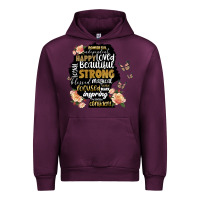Mauve Wine black woman silhouette Urban Hoodie - Artiststas