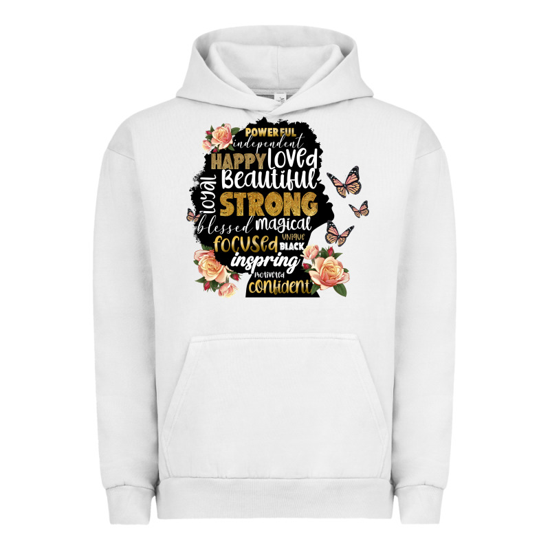 Black Woman Silhouette Urban Hoodie by Artiststas | Teevron