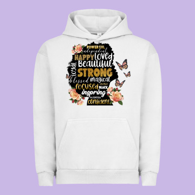 Black Woman Silhouette Urban Hoodie Designed By Artiststas