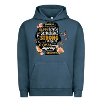 Pigment Midnight Navy black woman silhouette Urban Hoodie - Artiststas