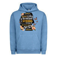 Pigment Pebble Blue black woman silhouette Urban Hoodie - Artiststas