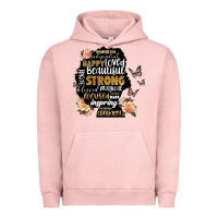 Pigment Salmon black woman silhouette Urban Hoodie - Artiststas
