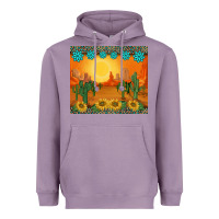 Lavender western sunset cactus sunflowers gemstones leopards Heavyweight Hoodie - BarkalooDesign