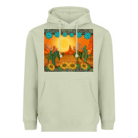 Matcha western sunset cactus sunflowers gemstones leopards Heavyweight Hoodie - BarkalooDesign