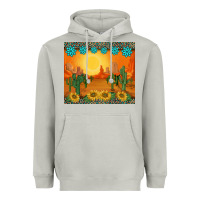 Moon Dust western sunset cactus sunflowers gemstones leopards Heavyweight Hoodie - BarkalooDesign
