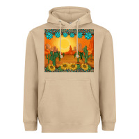 Mushroom western sunset cactus sunflowers gemstones leopards Heavyweight Hoodie - BarkalooDesign