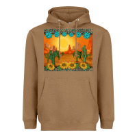 Toasted Coconut western sunset cactus sunflowers gemstones leopards Heavyweight Hoodie - BarkalooDesign