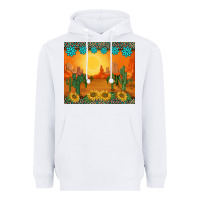 White western sunset cactus sunflowers gemstones leopards Heavyweight Hoodie - BarkalooDesign