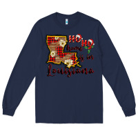 Navy ho ho home is in louisiana Long Sleeve Tee - FaDigitalArtStudio