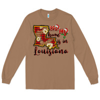 Toasted Coconut ho ho home is in louisiana Long Sleeve Tee - FaDigitalArtStudio