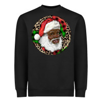Black Afro Santa Christmas Heavyweight Sweatshirt - RanaPortraitStore