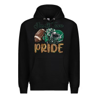 Black small town big pride green Premium Hoodie - MaliasSmallBusiness