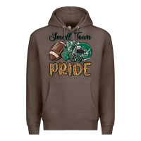 Coffee small town big pride green Premium Hoodie - MaliasSmallBusiness
