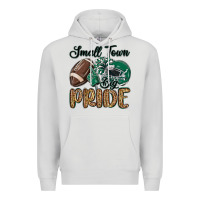 Dove Grey small town big pride green Premium Hoodie - MaliasSmallBusiness