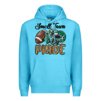 Ocean Blue small town big pride green Premium Hoodie - MaliasSmallBusiness