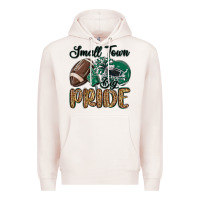 Pale Pink small town big pride green Premium Hoodie - MaliasSmallBusiness