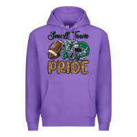 Purple small town big pride green Premium Hoodie - MaliasSmallBusiness