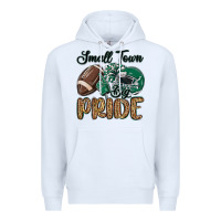 White small town big pride green Premium Hoodie - MaliasSmallBusiness