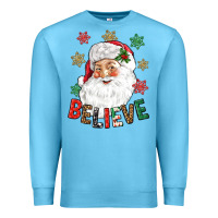 Ocean Blue Believe Christmas Premium Sweatshirt - NancyCooperArtShop